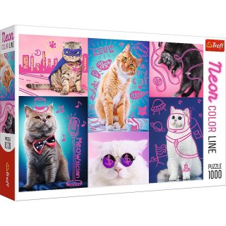 Puzzle Super cats Neon Color Line 1000 el. Trefl (10581)