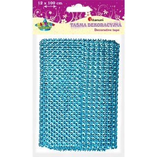 Taśma ozdobna Craft-Fun Series z kryształkami 120x1 [mm x m] niebieska Titanum (PJ859)