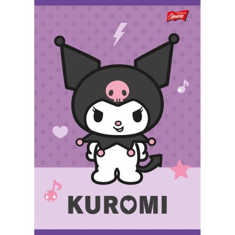 Zeszyt Kuromi aminowany A5 32k. 70g linia podwójna Unipap