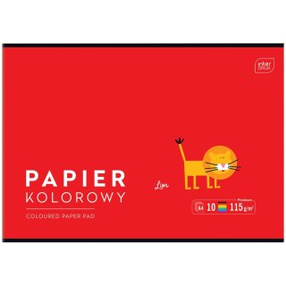 Zeszyt papierów kolorowych B&B KIDS A4/10 5902277328632 A4 115g 10k Interdruk (115g)