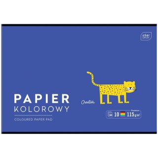 Zeszyt papierów kolorowych B&B KIDS A4/10 5902277328632 A4 115g 10k Interdruk (115g)