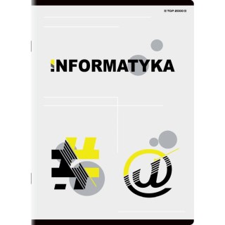 Brulion tematyczny informatyka A5 80k. 70g krata Top 2000 (400132321)