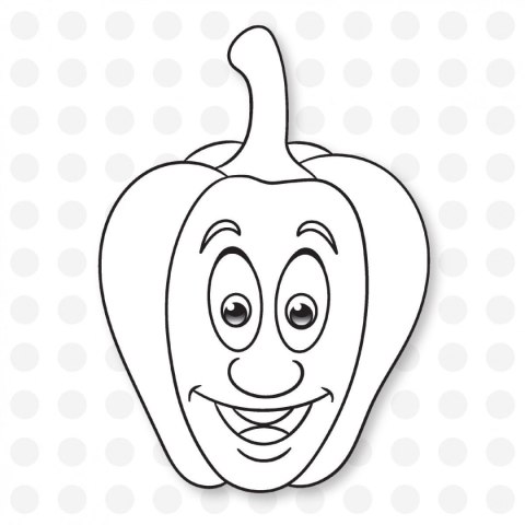 Kolorowanka Owoce i warzywa 3D