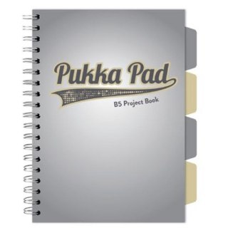 Kołozeszyt (kołonotatnik) Project Book grey design B5 krata szary 5032608031129 B5 100k. 80g krata Pukka (3112(GY))