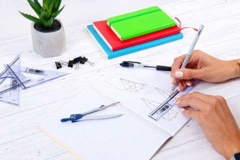 Komplet geometryczny zestaw kreślarski 4 el. Memoboards (MK 106-00)