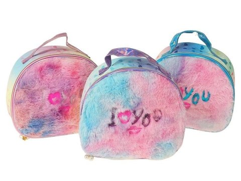 Kosmetyczka pluszowa 21,5x19x9cm, zapinana zamkiem Adar (610149)