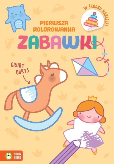 Książeczka edukacyjna Pierwsza kolorowanka.Gruby obrys. Zabawki Zielona Sowa