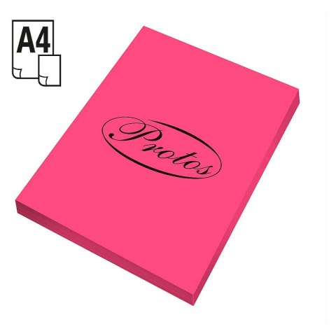 Papier kolorowy ksero fluo A4 różowy 100k. 80g Protos