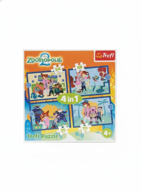 Puzzle Zootopia 4w1 4w1 el. Trefl (34677)