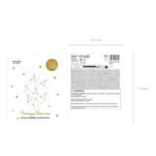 Balon gumowy Gołąb, Crystal Clear transparentny 300mm Partydeco (SB14C-204-000-6)