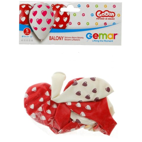 Balon gumowy SERDUSZKA czerwony Godan (GS110/P198)