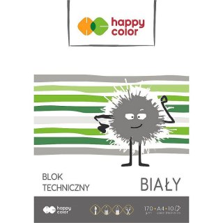 Blok techniczny A4 biały 170g 10k Happy Color (HA 3550 2030-0)