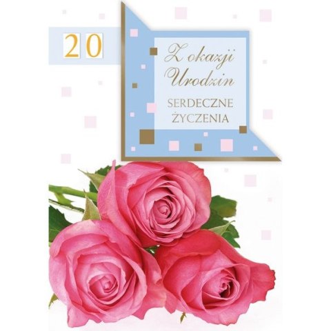 Kartka urodzinowa wycinana Pol-Mak z możliwością ustawienia cyfr B6 (B6S_URPA)