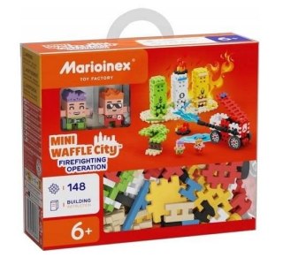 Klocki konstrukcyjne Mini Waffle City 148 elementów Akcja Strażacka Marioinex