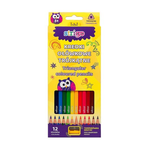 Kredki ołówkowe 12 kol. Strigo (SSC110)