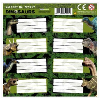 Naklejka na zeszyt Dinozaur [mm:] 160x160 Derform (NNZDN)