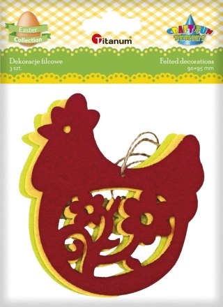 Ozdoba filcowa Craft-Fun Series zawieszka kura Titanum (wfb3)
