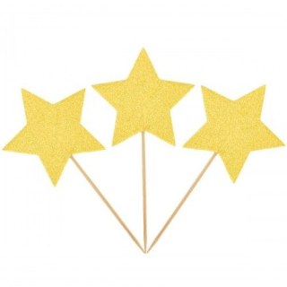 Ozdoba na piku Gwiazdki na piku (8 szt.) złote Arpex (KK4314FZLO)