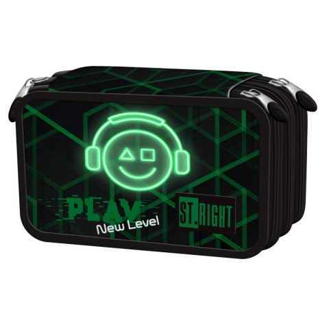 Piórnik PLAY NEW LEWEL POTRÓJNY PC-05 5903235674570 St.right (Z WYPOSAŻENIEM)