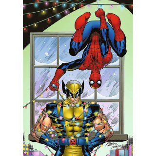 Puzzle Xmass Spider-Man & Wolverine: Święta 1000 el. Trefl (12088)