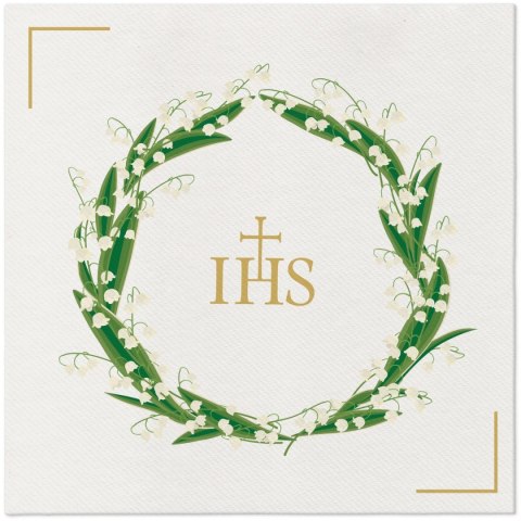 Serwetki Airlaid White Flowers Paw (AAN123200)