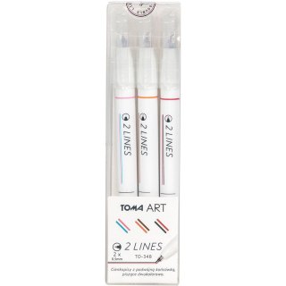 Cienkopis 2 linopwy wkład (różne) 0,5mm 6kol. Toma (TO-348)