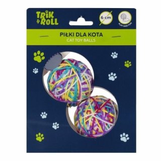 Gadżet Piłka dla kota 6cm 2szt Trik Roll (560724)