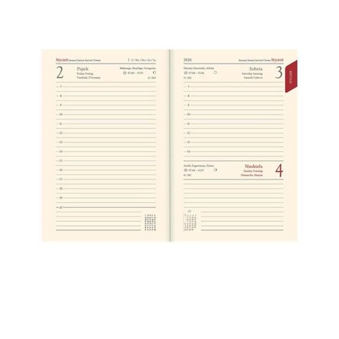 Kalendarz książkowy (terminarz) WYCINANKA B6 Lucrum (41DS)