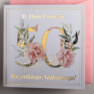 Kartka składana urodzinowy C6 Art Nuvo (5902973359565)