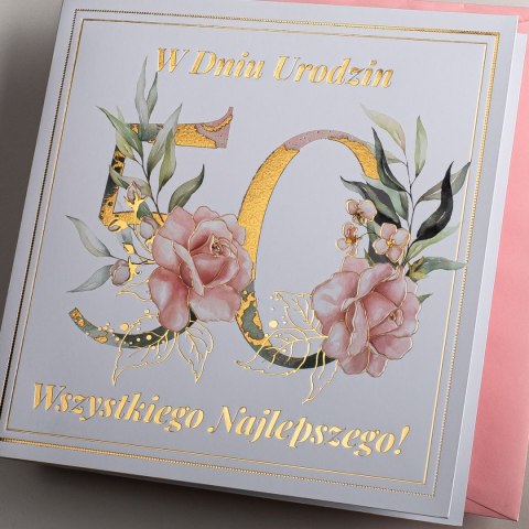 Kartka składana urodzinowy C6 Art Nuvo (5902973359565)