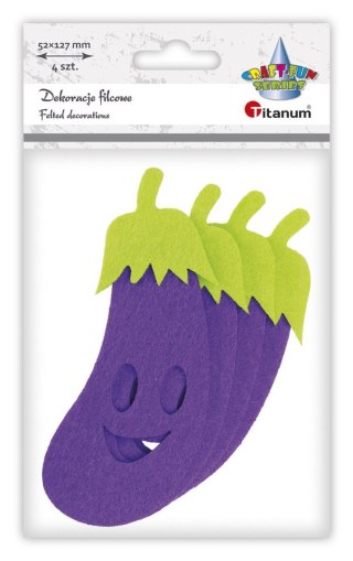 Ozdoba filcowa Craft-Fun Series bakłażany Titanum (20CR0312-6)