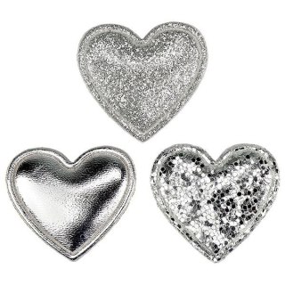 Ozdoba materiałowa Craft-Fun Series Srebrne serduszka Titanum (BJ25042704)