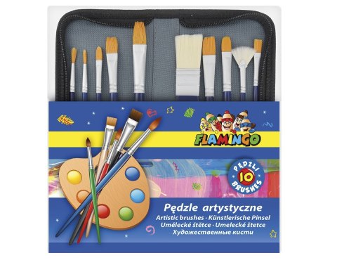 Pędzel drewniany uchwyt Flamingo (SR-B63)