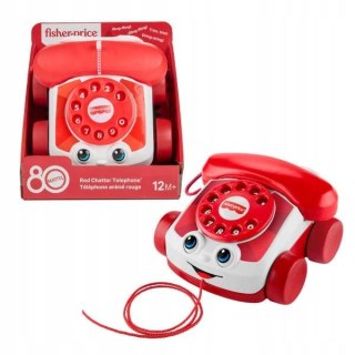 Telefon zabawkowy telefonik gadułki czerwony Fisher Price (JGG97)