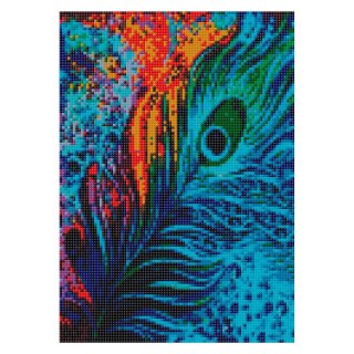 Zestaw kreatywny Diamentowa mozaika 30x40cm Pawie pióro Flamingo Line (TE1376-02)