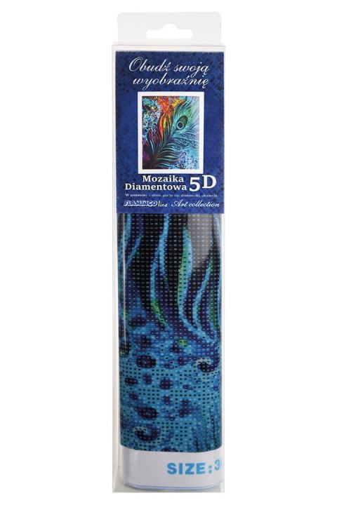 Zestaw kreatywny Diamentowa mozaika 30x40cm Pawie pióro Flamingo Line (TE1376-02)