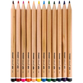 Kredki ołówkowe Jumbo Natural 12 kol. Flamingo