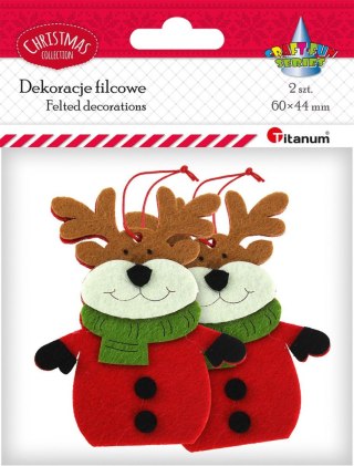 Ozdoba filcowa Craft-Fun Series Zawieszka renifer Titanum (SDGJ-529)