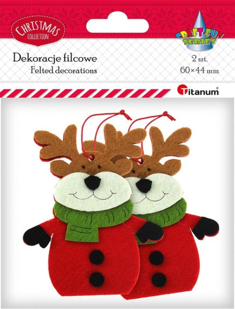 Ozdoba filcowa Craft-Fun Series Zawieszka renifer Titanum (SDGJ-529)