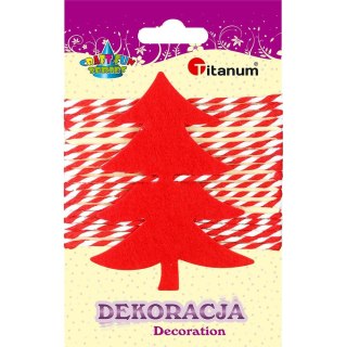 Ozdoba filcowa Craft-Fun Series choinka + sznurek Titanum (DIY16025)