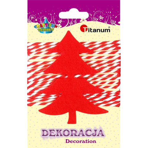 Ozdoba filcowa Craft-Fun Series choinka + sznurek Titanum (DIY16025)