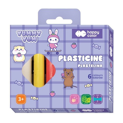 Plastelina 6 kol. Kapibara mix Happy Color (HA 2110 YUK6)