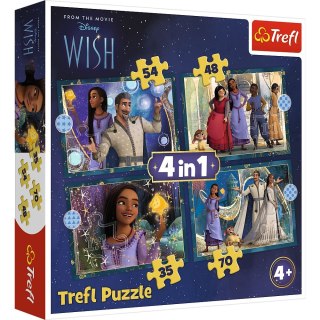 Puzzle Disney Marenia sie spełniają 4w1 el. Trefl (34649)