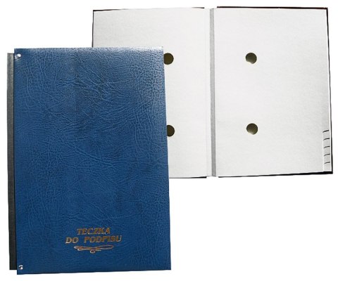 Teczka do podpisu A4 granatowy 20k. karton pokryty folią Warta