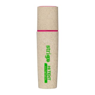 Zakreślacz HI-TEXT ekologiczna obudowa rózowy Strigo (SSC221)