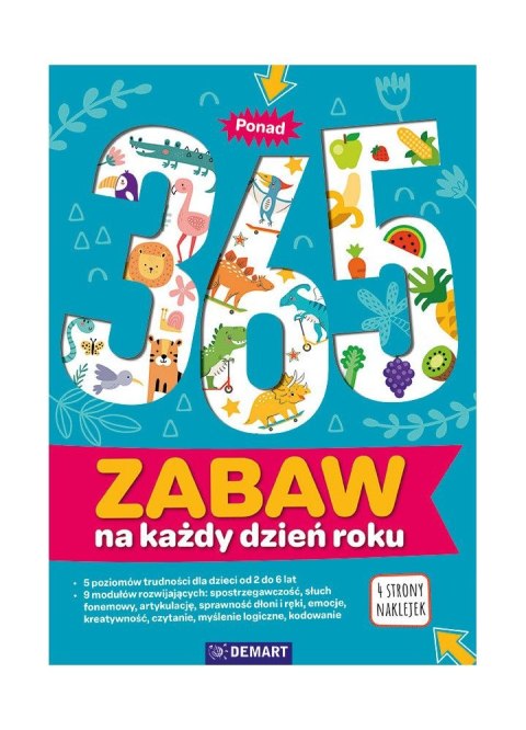 Książeczka edukacyjna Bawię się i uczę. 365 zabaw na każdy dzień w roku dla dzieci 2-6 lat Demart