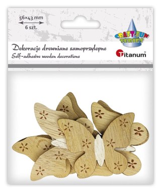 Ozdoba drewniana Craft-Fun Series motyle samoprzylepne Titanum (7509)