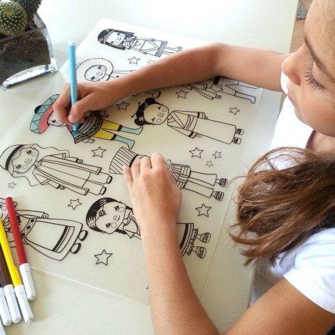 Podkład na biurko FUNNY MAT WHITE DZIECI ŚWIATA SFU1011 polipropylen PP [mm:] 335x480 Strigo (8681379310116)