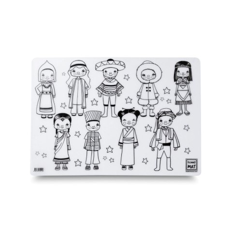Podkład na biurko FUNNY MAT WHITE DZIECI ŚWIATA SFU1011 polipropylen PP [mm:] 335x480 Strigo (8681379310116)