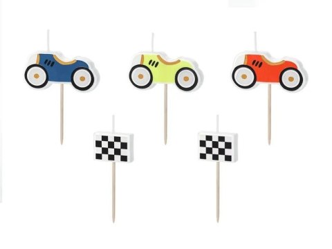 Świeczka urodzinowa Autka, 2-3 cm Partydeco (SCS-18)